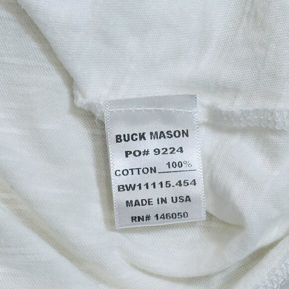Buck Mason Women's Slub Cotton Classic Fit Easy Crew Made in USA Tee T-Shirt - Picture 4 of 5
